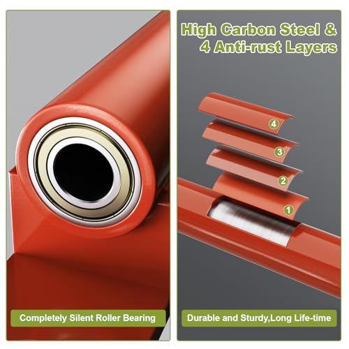 Heavy Duty Gate Hinger 7” Silent Bearing Gate Hinges Red - color: Red