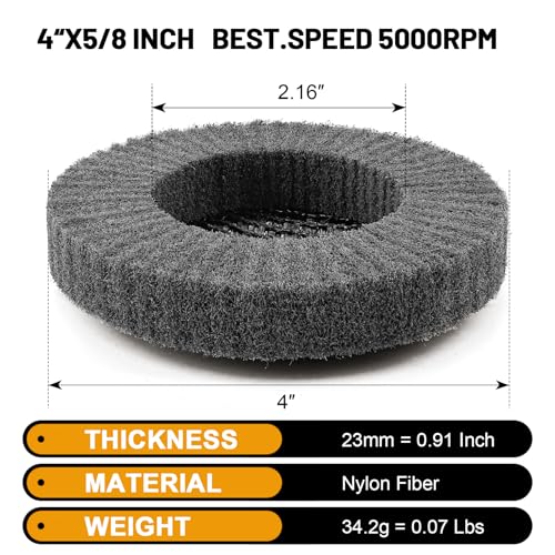 10Pc 4" Nylon Fiber Flap Disc 600 Grit Buffing Wheel Angle Grinder - style: 600 Grit 10Pcs