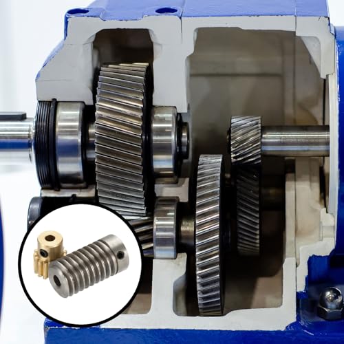 uxcell Worm Gear Set 15T 1:15 Reduction Rate1045 Steel Rod 5mm Bore - size: Gear-4mm, Rod-5mm Bore, style: 0.8M-15T