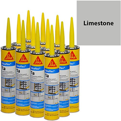 Sikaflex 1a Polyurethane Sealant Kit, Limestone, Pack of 12 - color: Limestone, size: Pack of 12