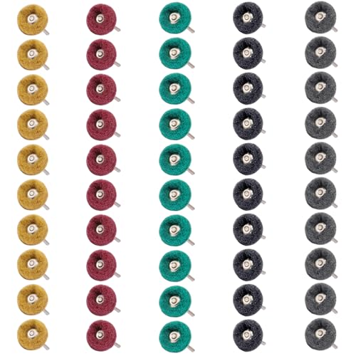 50 PCS Abrasive Buffing Wheel, 1 Inch Polishing Kit 80-600 Grit - style: Mix Color 50pcs
