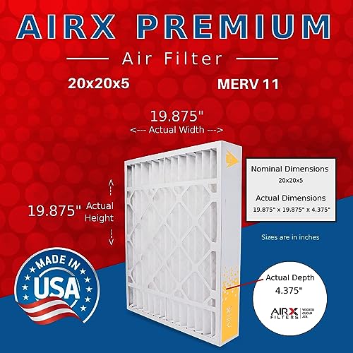 AIRx Filters 20x20x5 Furnace AC Filter MERV 11 Allergy ReservePro 4367/4354 - size: 20x20x5
