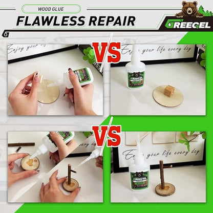 Wood CA Glue, Clear Super Glue for Woodworking & Repairs, 2 oz - size: 2 Ounce, style: Wood Super Glue