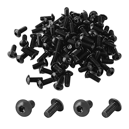 100Pcs M4 x 10mm Button Head Socket Cap Screws, Alloy Steel 10.9 Grade - size: M4 x 10mm