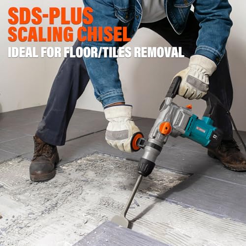 Berserker 1-1/4" SDS-Plus Rotary Hammer Drill with 3 in. SDS Plus Scaling Chisel
