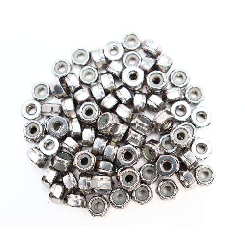 #8-32 Lock Nut, 100Pcs 304 Stainless Steel Nylock Insert Locking Nuts - size: #8-32 (100 pcs)