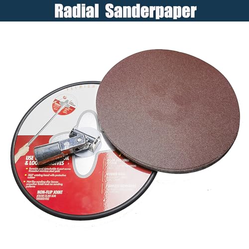 Tonmp 10 PCS 9 Inch 150 Grit Sanding Discs for Hand Radial Sander - 9"" Round Hook & Loop Sandpaper for Hand Sanding Tool, Aluminum Oxide Sander Disc for Hand Drywall Power Sander (150 Grits) - style: 150 Grits