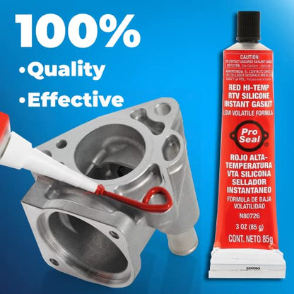 RTV Silicone Sealant, 3 oz Tube, Red (80726)