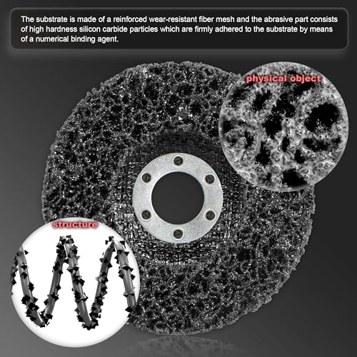 12-Pack 4-1/2" Paint Stripper Discs for Angle Grinder, Rust & Paint Removal Wheels for Metal and Wood – Black - style: 4-1/2 in - 12 pk