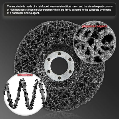 12-Pack 4-1/2" Paint Stripper Discs for Angle Grinder, Rust & Paint Removal Wheels for Metal and Wood – Black - style: 4-1/2 in - 12 pk