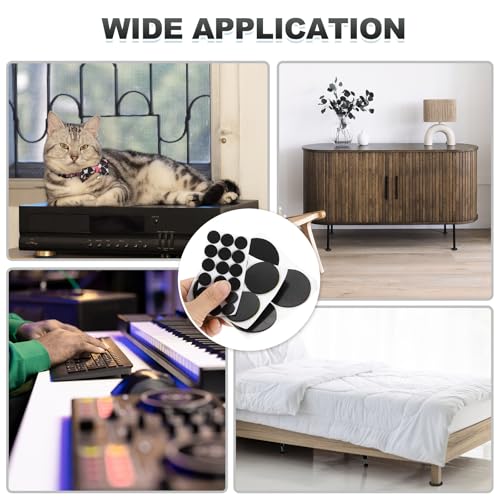 PATIKIL Non Slip Furniture Pads 2-9/16" (65mm x 3mm), 10 Pcs Adhesive Backed Round Rubber Feet Anti-Scratch Rubber Furniture Grippers for Hardwood Floor Electronics Bed Drawers DIY - size: 65mm x 3mm