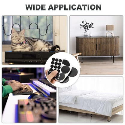 PATIKIL Non Slip Furniture Pads 2-9/16" (65mm x 3mm), 10 Pcs Adhesive Backed Round Rubber Feet Anti-Scratch Rubber Furniture Grippers for Hardwood Floor Electronics Bed Drawers DIY - size: 65mm x 3mm
