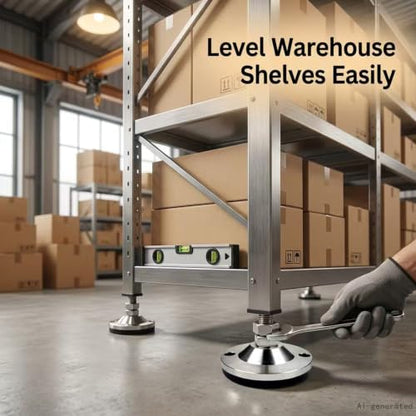 Heavy Duty Adjustable Leveling Feet,Machine Leveling Feet,M16 Thread,Carbon Steel PVC Anti-Slip,4.7" Dia Base for Workbench, Table, Machine, Cabinet,2 Pcs 4400 Lb Capacity,Black,D120xM16xH150 - size: D120xM16xH150