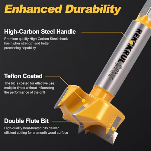 2-1/4" | 57mm Triple Flute Tungsten Carbide Forstner Drill Bit (Hex) - size: 2-1/4" | 57mm