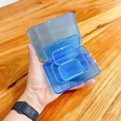 LJY 28 Plastic Boxes, 3 Sizes for Model Parts - color: Blue