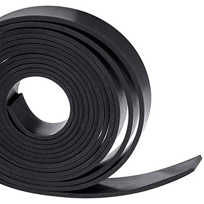 TORRAMI Solid Neoprene Rubber Strips Roll 1/8 (.125) inch Thick X 1 inch Wide X 10 Feet, for DIY Weather Stripping, Gasket, Seal - size: 1" Wide X 10' Long, style: 1/8 (.125)" Thick