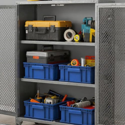 3-Pack Heavy Duty Part Bins, Stackable Tool Storage Bin for Hardware