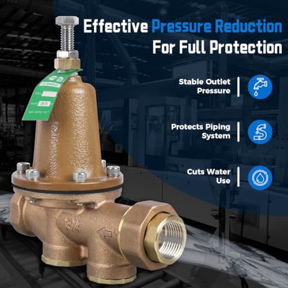 LF25AUB-Z3 3/4" Water Pressure Reducing Valve, Cast Copper Silicon Alloy