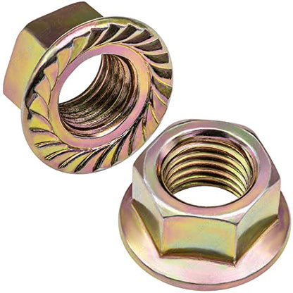 Rexka 15pcs Exhaust Serrated Flange Spin Nuts M10-1.25 for Toyota Honda 90212-SA5-003 Accord Civic Odyssey Acura