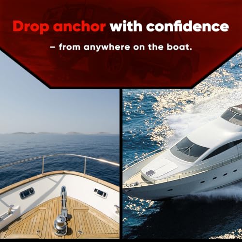 cciyu 12V Electric Free Fall Anchor Winch with Wireless Remote Control
