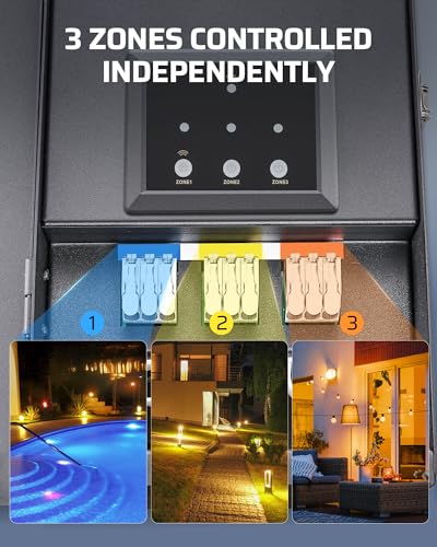 DEWENWILS 300W WiFi Smart Low Voltage Transformer with 3 Zones 300W - style: WIFI-Metal