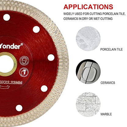 5" 125mm Super Thin Diamond Ceramic Saw Blade Porcelain Cutting Blade for Cutting Ceramic Or Porcelain Tile - size: 5"-Red