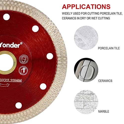 5" 125mm Super Thin Diamond Ceramic Saw Blade Porcelain Cutting Blade for Cutting Ceramic Or Porcelain Tile - size: 5"-Red