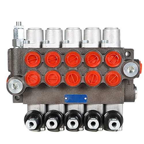 5 Spool 13GPM Hydraulic Directional Control Valve, 3600PSI SAE Ports