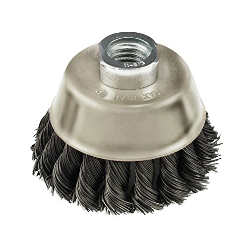 IVY Classic 39046 6-Inch x 5/8-Inch-11 Arbor, Carbon Steel Knot Wire Cup Brush - 0.020-Inch Coarse, 1/Card - size: 6" Knot Coarse