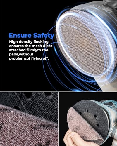 toolant Mesh Abrasive 6" Sanding Disc, 8 Hole, 120 Grit, 50Pcs - style: 6inch, 120 grit, 50pcs