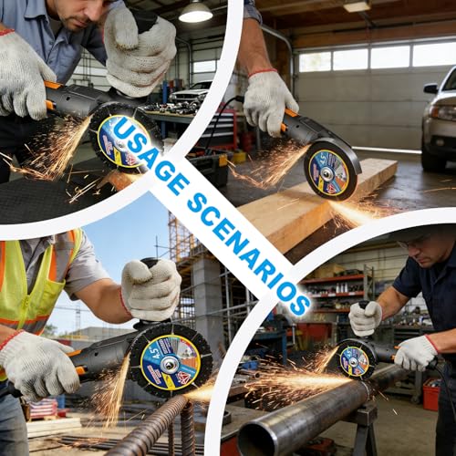 5 Pack Diamond Multi-Purpose Saw Blades, 4.5" Diamond Blade for Angle Grinder, Versatile Cutting Disc for Cutting Tile, Marble, Quartz, Stone, Metal & Plastic, Wet or Dry Use