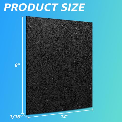 Art3d ABS Plastic Sheets, 1/16" Thick, Rigid Textured, 2-Pack of 8 x 12" - size: 8" x 12", 1.5mm Thick