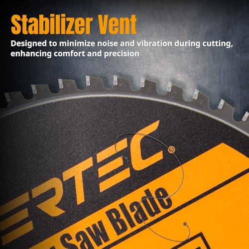 POWERTEC 14" Cold Saw Blade, 66T TCG, 1" Arbor, 1600 RPM, 2 Pack (14014-P2) - size: 14", 1" Arbor, 66T, 2pcs