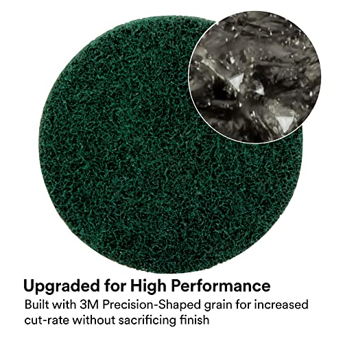 Scotch-Brite Precision Surface Conditioning Disc, Roloc TR, Very Fine, Ceramic, Nonwoven Fiber, Easy Change, 2 in, 25/Inner, 100/Case, Dispenser Pack - size: 2 in