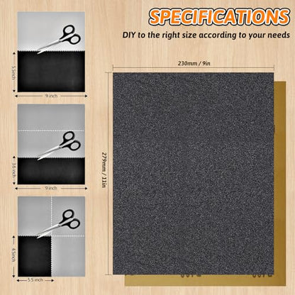 15 PCS Wet Dry Sandpaper 180 Grit Sheets for Polishing & Finishing - color: 180G, size: 9x11 Inch