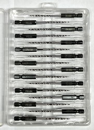 FTG USA 16Pc #4 (7/64") Replacement Countersink Drill Bit Set Tapered Bits - size: #4 (7/64"), style: 16 Bits w/o cutter