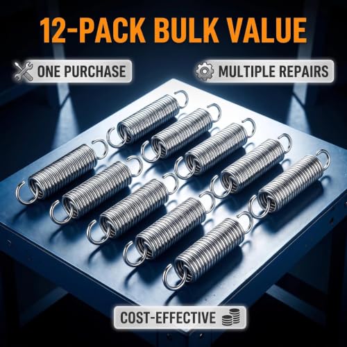 12 Pack 9600 Stainless Steel Extension Springs, 1/4 Inch x 1-1/2 Inch