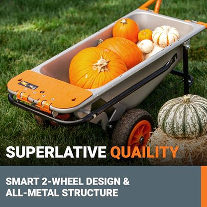 WORX Wheelbarrow Heavy Duty Dolly, 8-in-1 Aerocart Garden Cart, WG050 - size: Aerocart, style: Tools