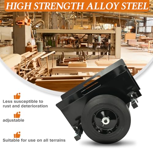 AIWFL Panel Dolly Heavy Duty 1100LBS Door Dolly Cart with 10" Solid Wheels - color: Black