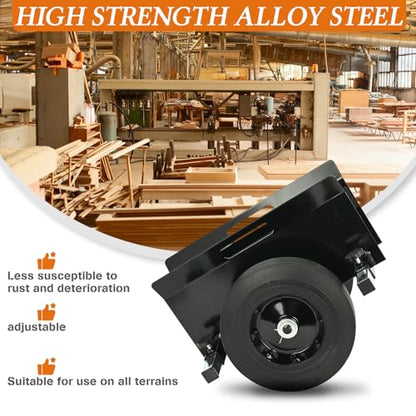 AIWFL Panel Dolly Heavy Duty 1100LBS Door Dolly Cart with 10" Solid Wheels - color: Black