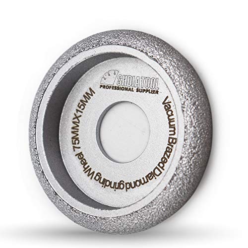 SHDIATOOL 3-Inch Convex Diamond Profile Grinding Wheel #60 75mm for Stone - size: Height 15mm
