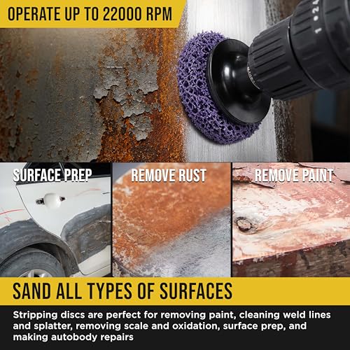 Dura-Gold 11-Piece 2" Diameter Abrasive Stripping Brush Wheel Set - 10 - style: 2" Diameter