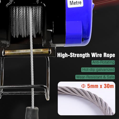 Electric Hoist Winch 2-in-1,1100lbs Portable Power Winch Crane, 1500W