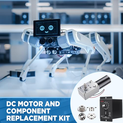 Sabary 6 Piece 12v 12rpm Dc Worm Gear Motor Kit with 20a Pwm Speed Controller for Forward and Reverse Control, High Torque Self-Locking Motor for DIY Automation, Robotics - style: Classic Controler