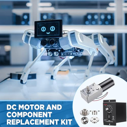 Sabary 6 Piece 12v 12rpm Dc Worm Gear Motor Kit with 20a Pwm Speed Controller for Forward and Reverse Control, High Torque Self-Locking Motor for DIY Automation, Robotics - style: Classic Controler