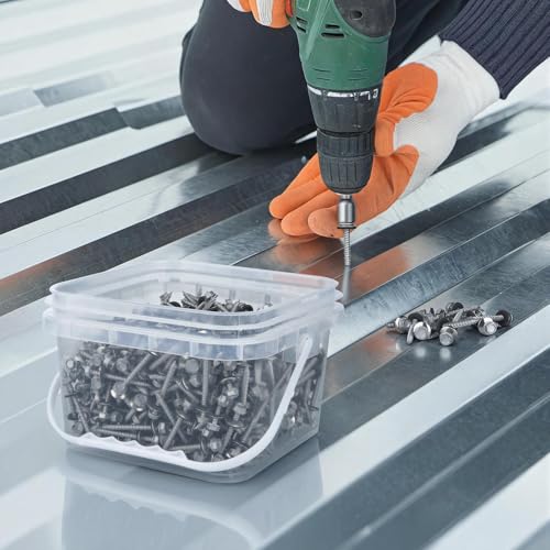Kryonix Metal Roofing Screws #10 x 1-1/2", 330pcs, Ruspert Coating Screws - size: #10×1-1/2”