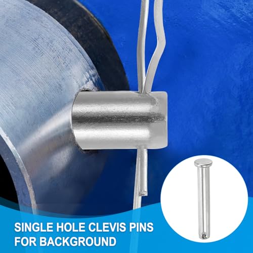 PATIKIL 8 x 80 mm Single Hole Clevis Pins, 4 Pcs 304 Stainless Steel Flat Head Pin for Hitch Pin Lock Link Hinge Systems, Silver - size: 8 x 80 x 74.3 mm