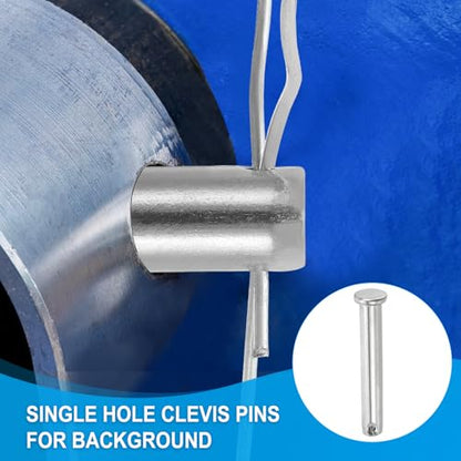PATIKIL 6 x 20 mm Single Hole Clevis Pins, 10 Pcs 304 Stainless Steel Flat Head Pin for Hitch Pin Lock Link Hinge Systems, Silver - size: 6 x 20 x 16 mm