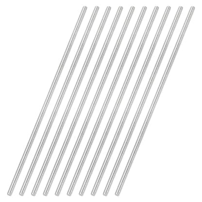 uxcell 10Pcs Fully Threaded Rod M2 x 0.4mm Pitch 80mm/3.1 Inch Threaded - size: M2x0.4mmx80mm