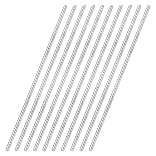 uxcell 10Pcs Fully Threaded Rod M2 x 0.4mm Pitch 80mm/3.1 Inch Threaded - size: M2x0.4mmx80mm